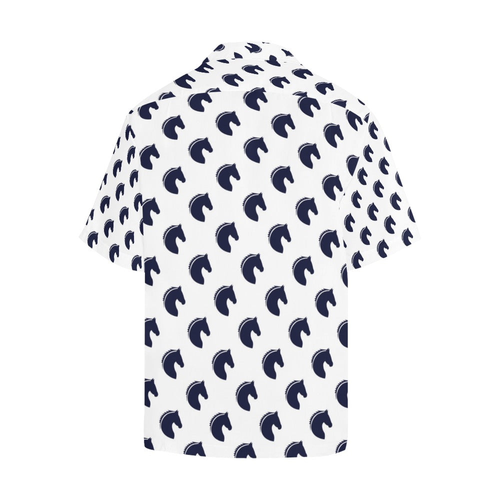 Horse Head Print Design LKS303 Men's Hawaiian Shirt