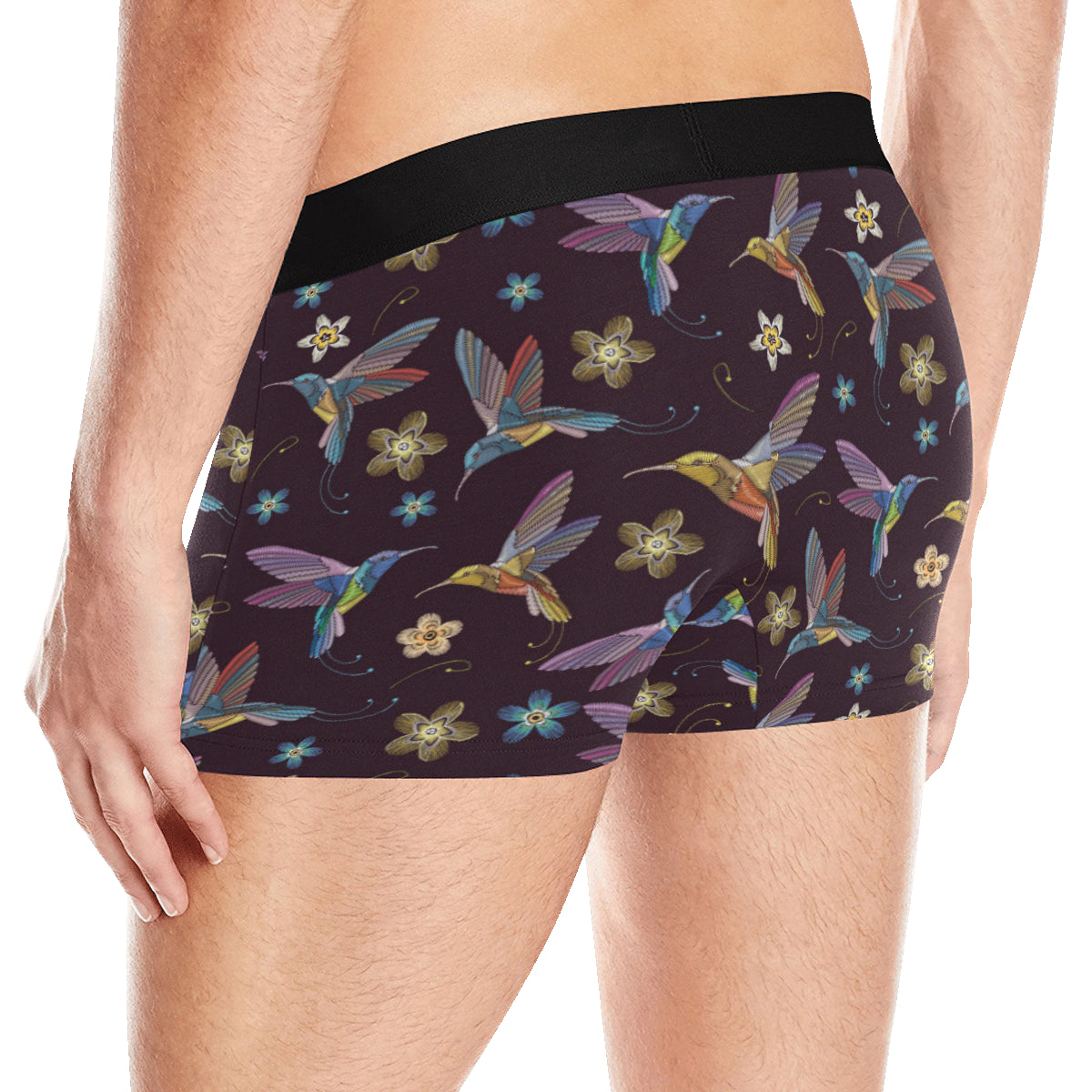 Hummingbird Pattern Print Design 04 Men's Boxer Briefs