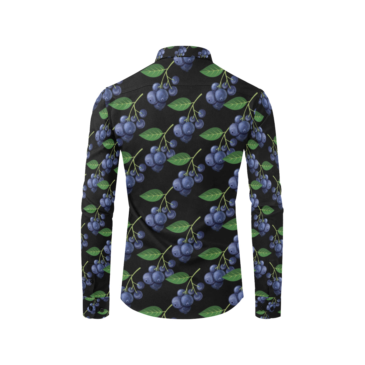 Blueberry Pattern Print Design BB01 Men's Long Sleeve Shirt