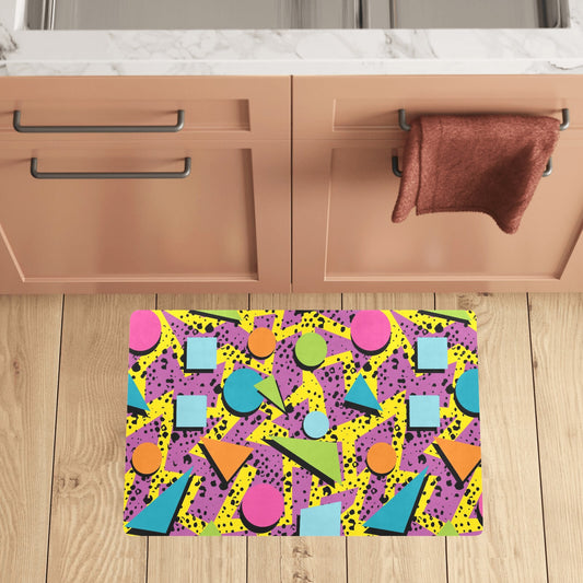80s Pattern Print Design 1 Kitchen Mat