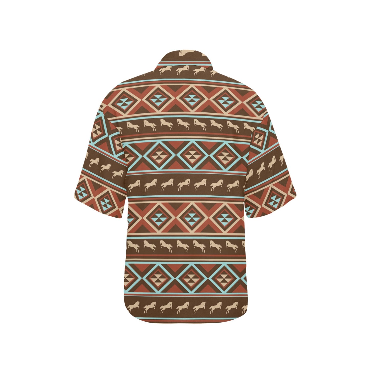 Western Horse Pattern Print LKS301 Women's Hawaiian Shirt