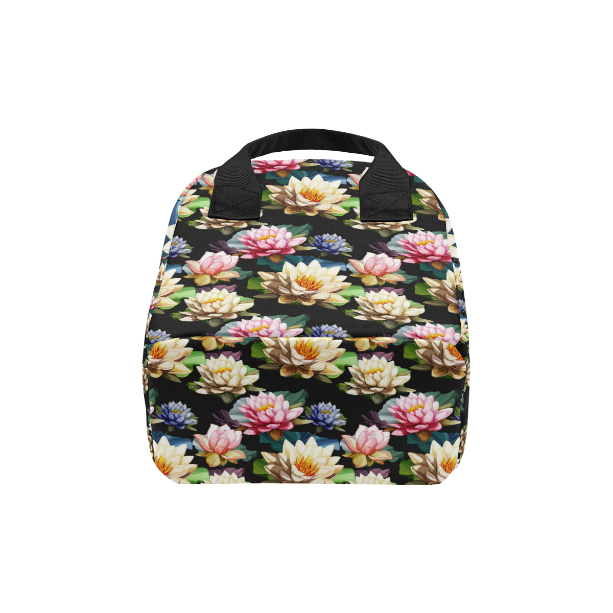 Water Lily Pattern Print Design WL02 Insulated Lunch Bag