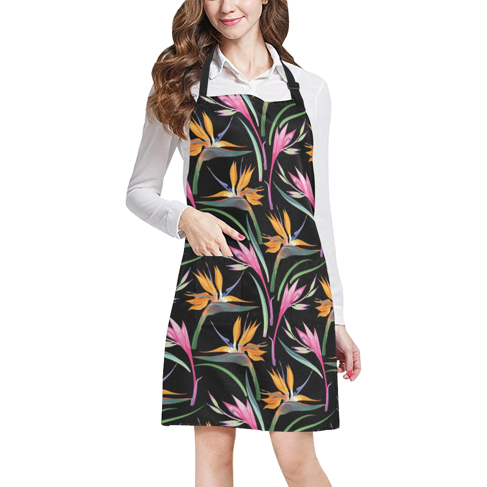 Tropical Flower Pattern Print Design TF017 Apron with Pocket