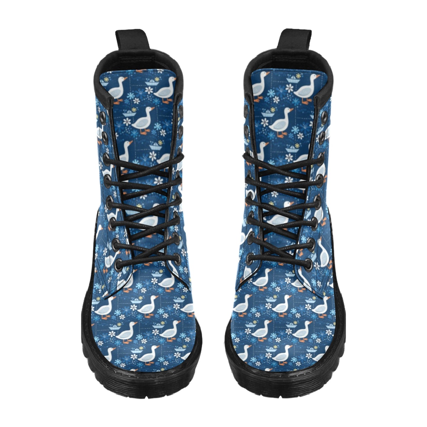 Goose Print Design LKS405 Women's Boots