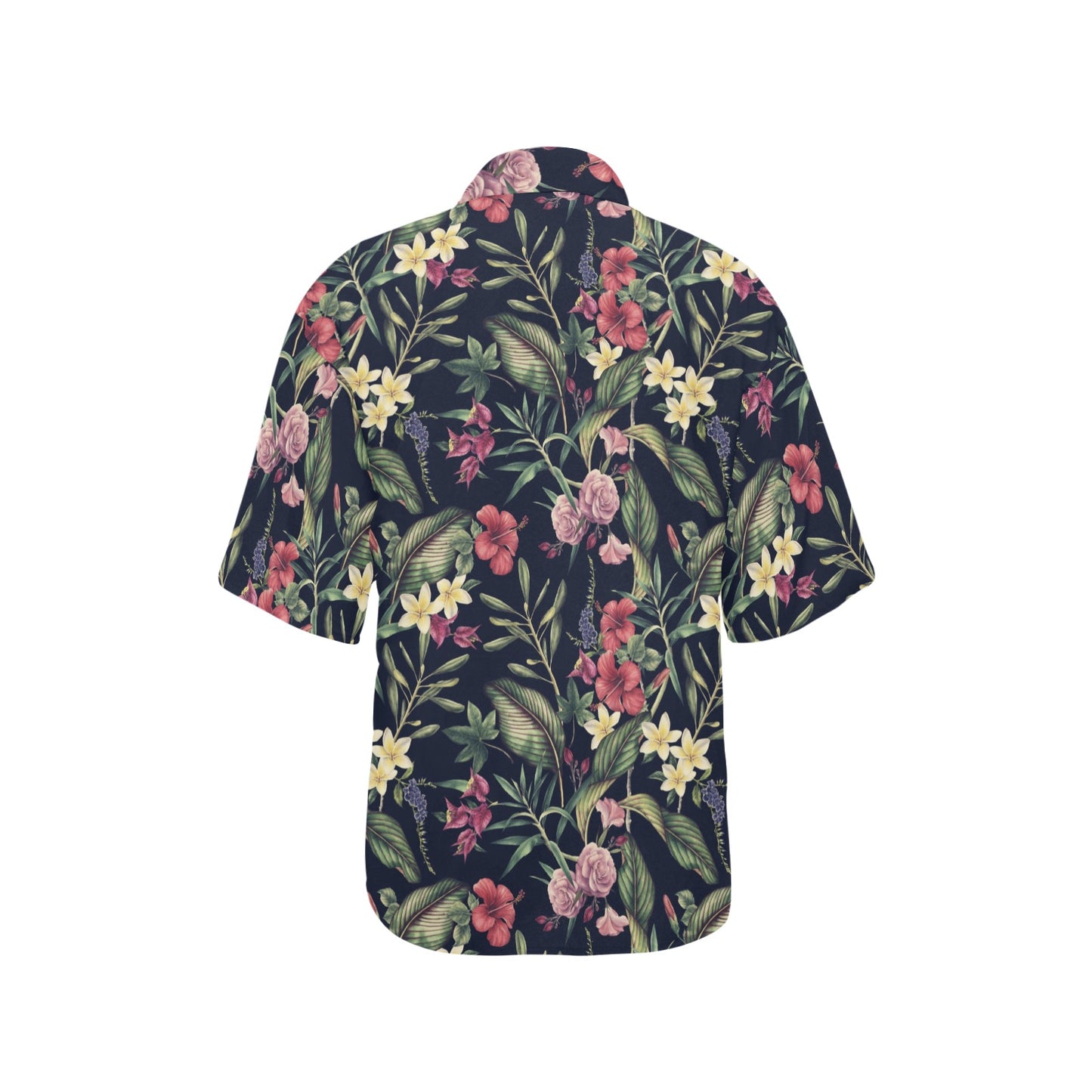 Tropical Flower Pattern Women's Hawaiian Shirt