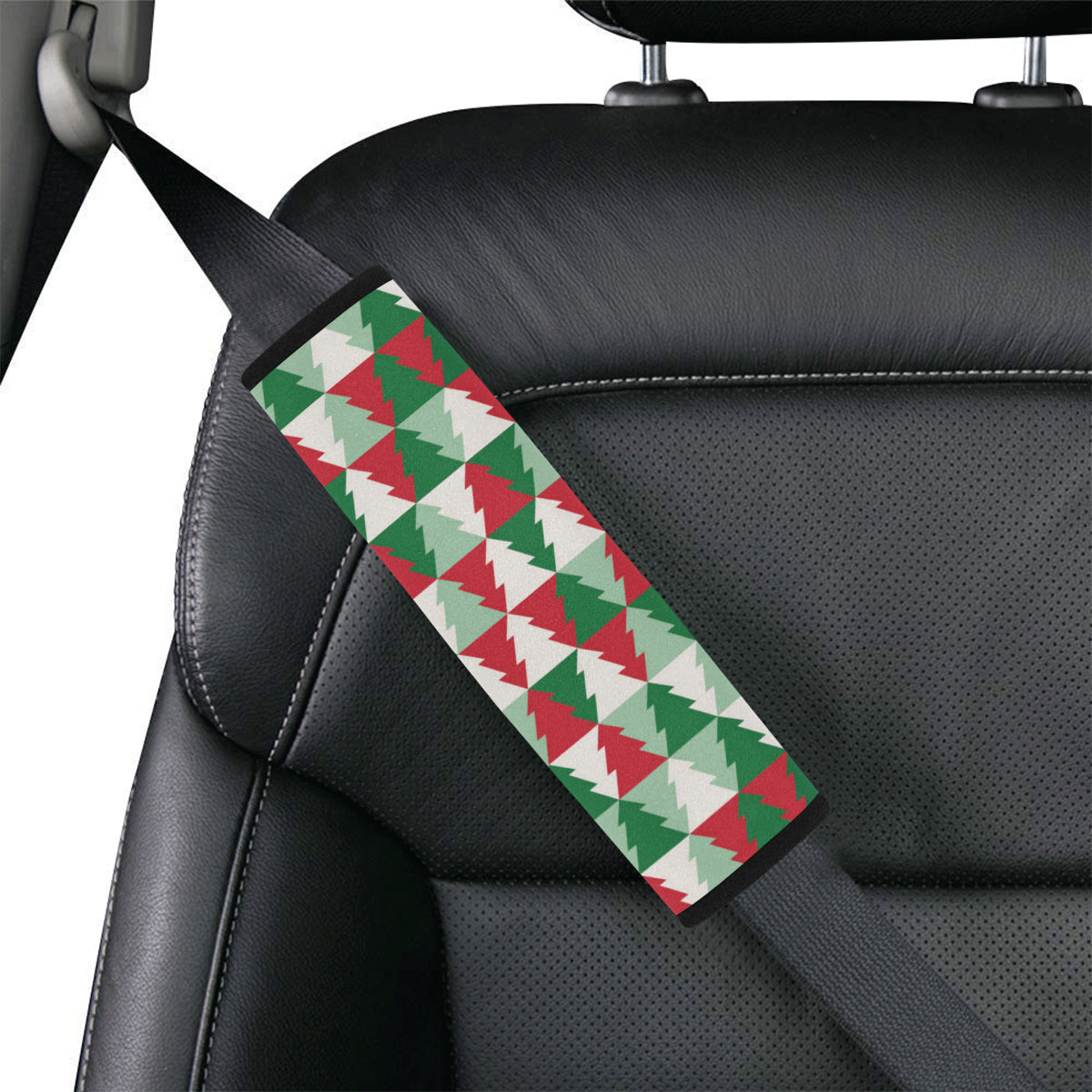 Christmas Tree Pattern Print Design 01 Car Seat Belt Cover