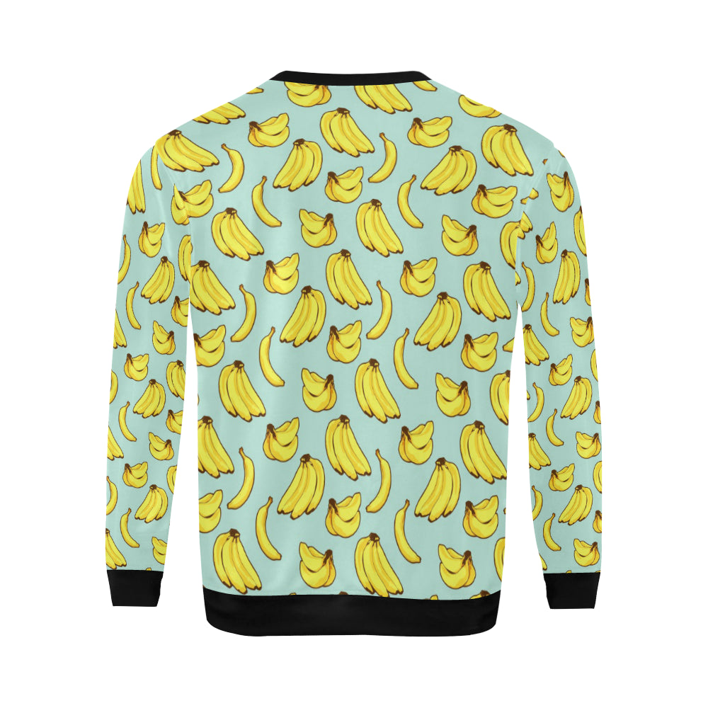 Banana Pattern Print Design BA04 Men Long Sleeve Sweatshirt