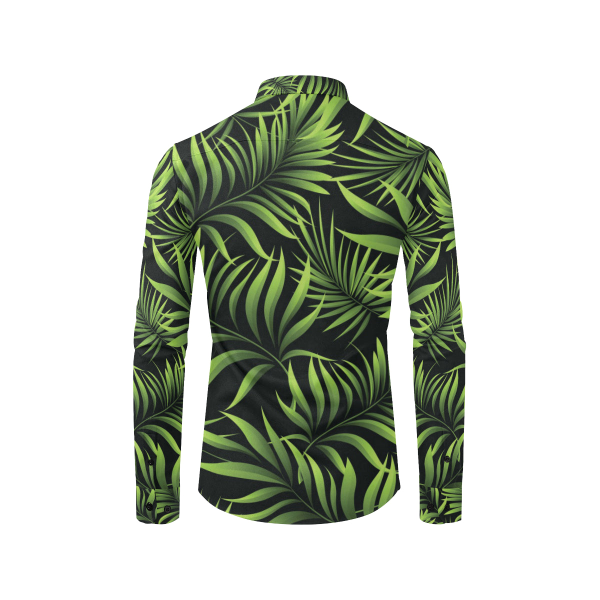 Palm Leaves Pattern Print Design PL07 Men's Long Sleeve Shirt