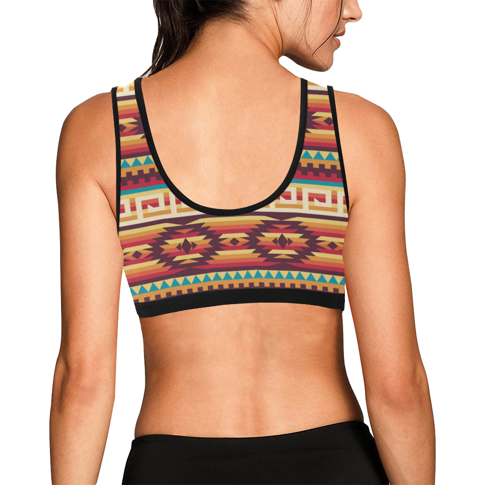 Tribal Aztec Vintage Sports Bra