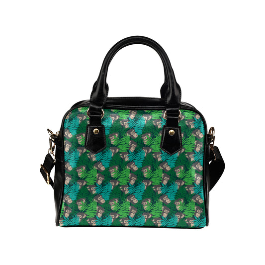 Chimpanzee Pattern Print Design 01 Shoulder Handbag