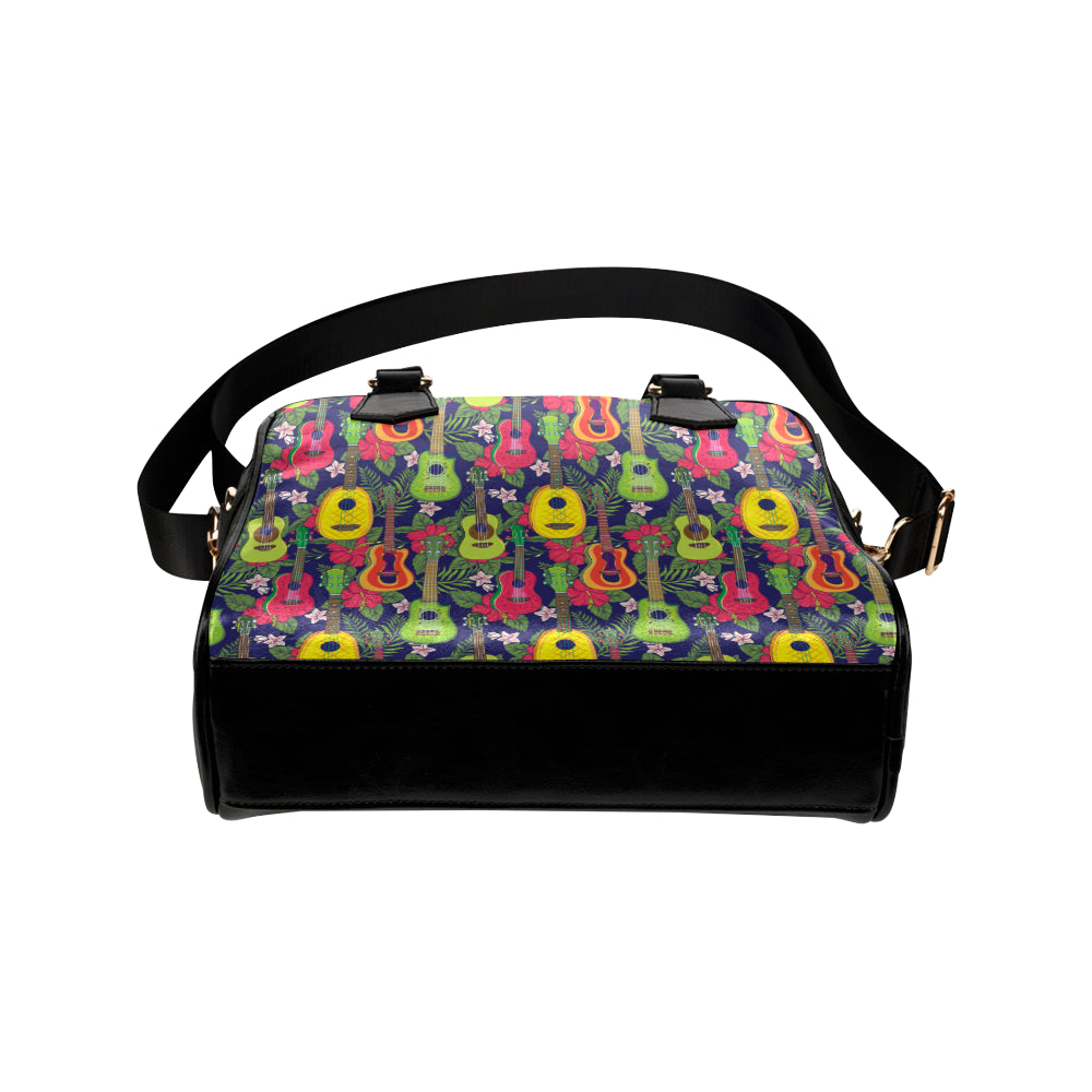Ukulele Tropical Pattern Print Design 03 Shoulder Handbag