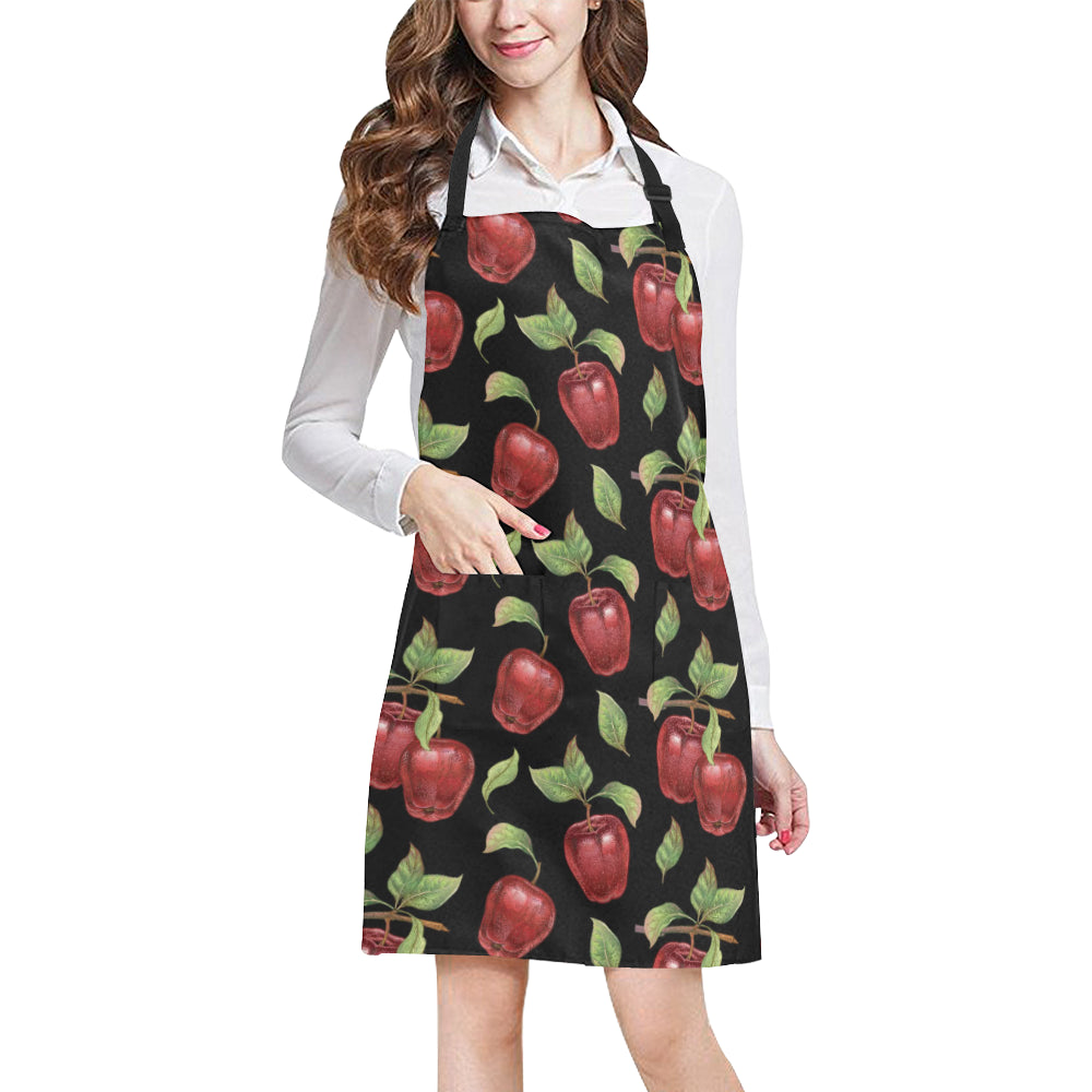 Apple Pattern Print Design AP011 Apron with Pocket