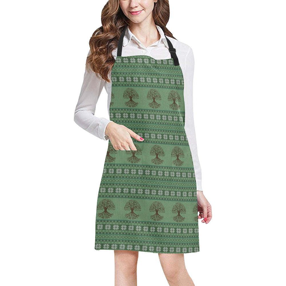 Celtic Pattern Print Design 09 Apron with Pocket