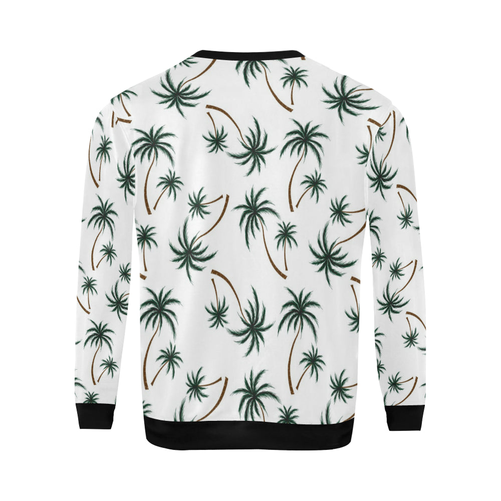 Palm Tree Pattern Print Design PT07 Men Long Sleeve Sweatshirt