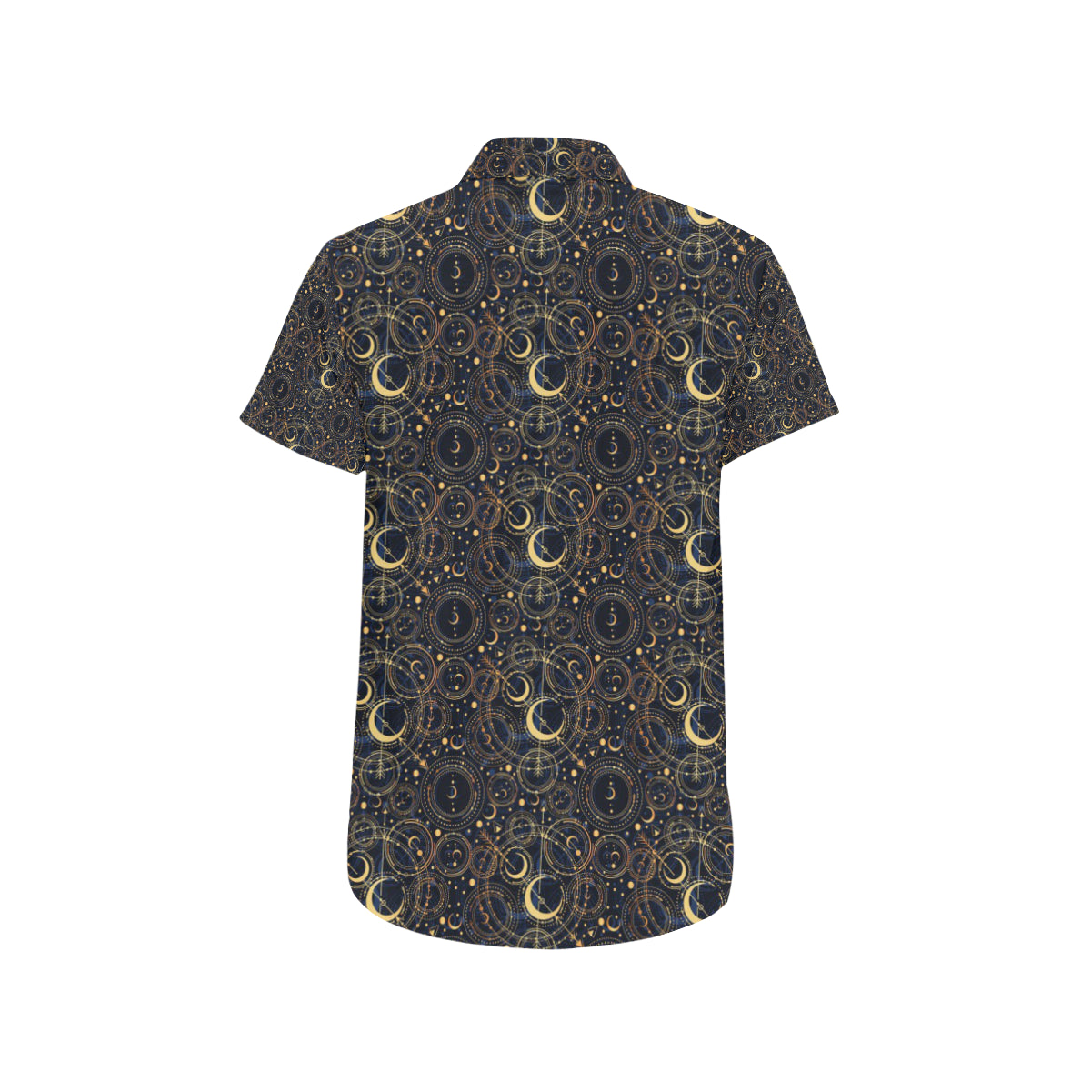 Celestial Pattern Print Design 04 Men's Short Sleeve Button Up Shirt