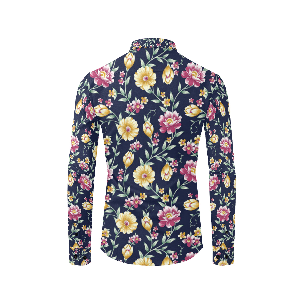 Gerberas Pattern Print Design GB03 Men's Long Sleeve Shirt