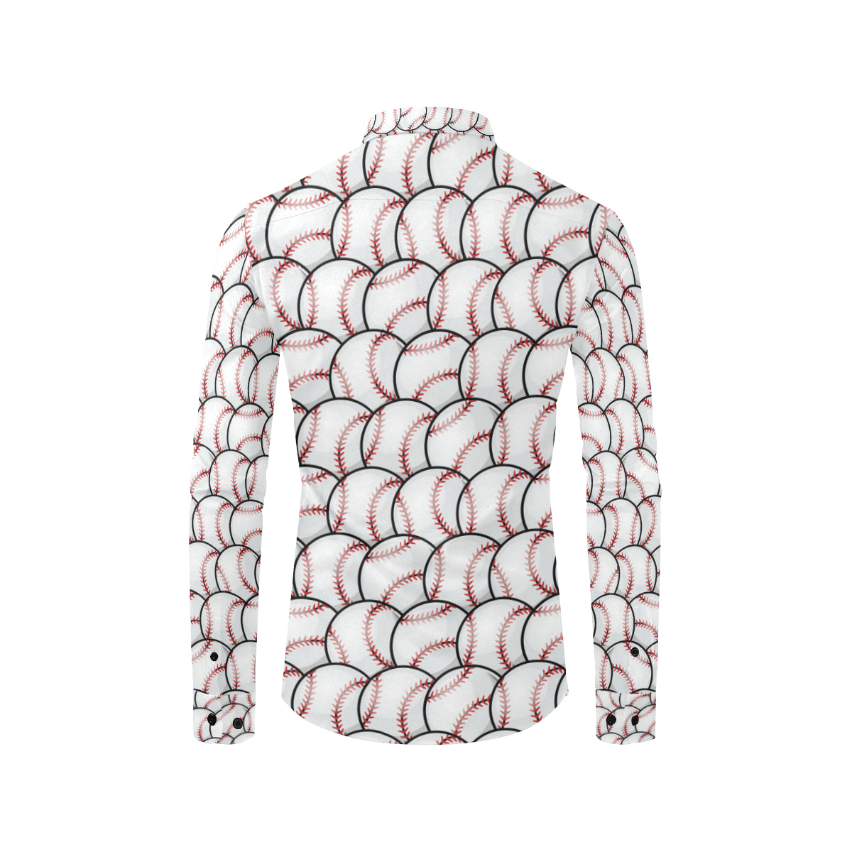 Baseball Pattern Men's Long Sleeve Shirt