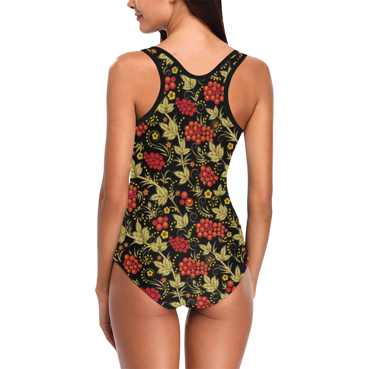 Cranberry Pattern Print Design CB02 Women Swimsuit