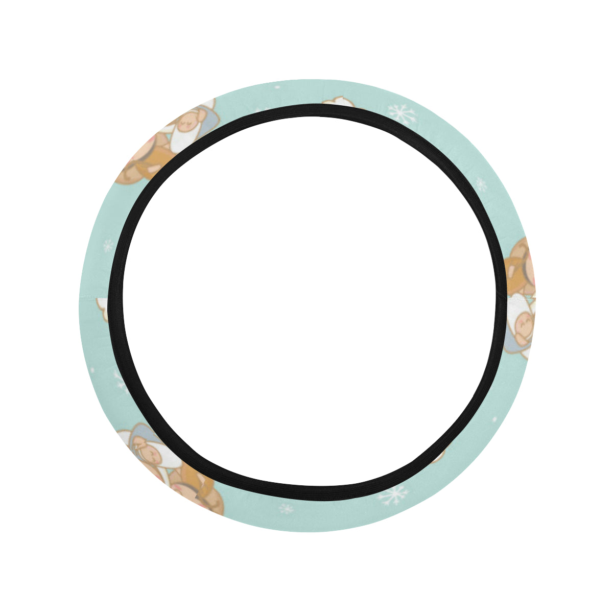 Christian Pattern Print Design 01 Steering Wheel Cover with Elastic Edge