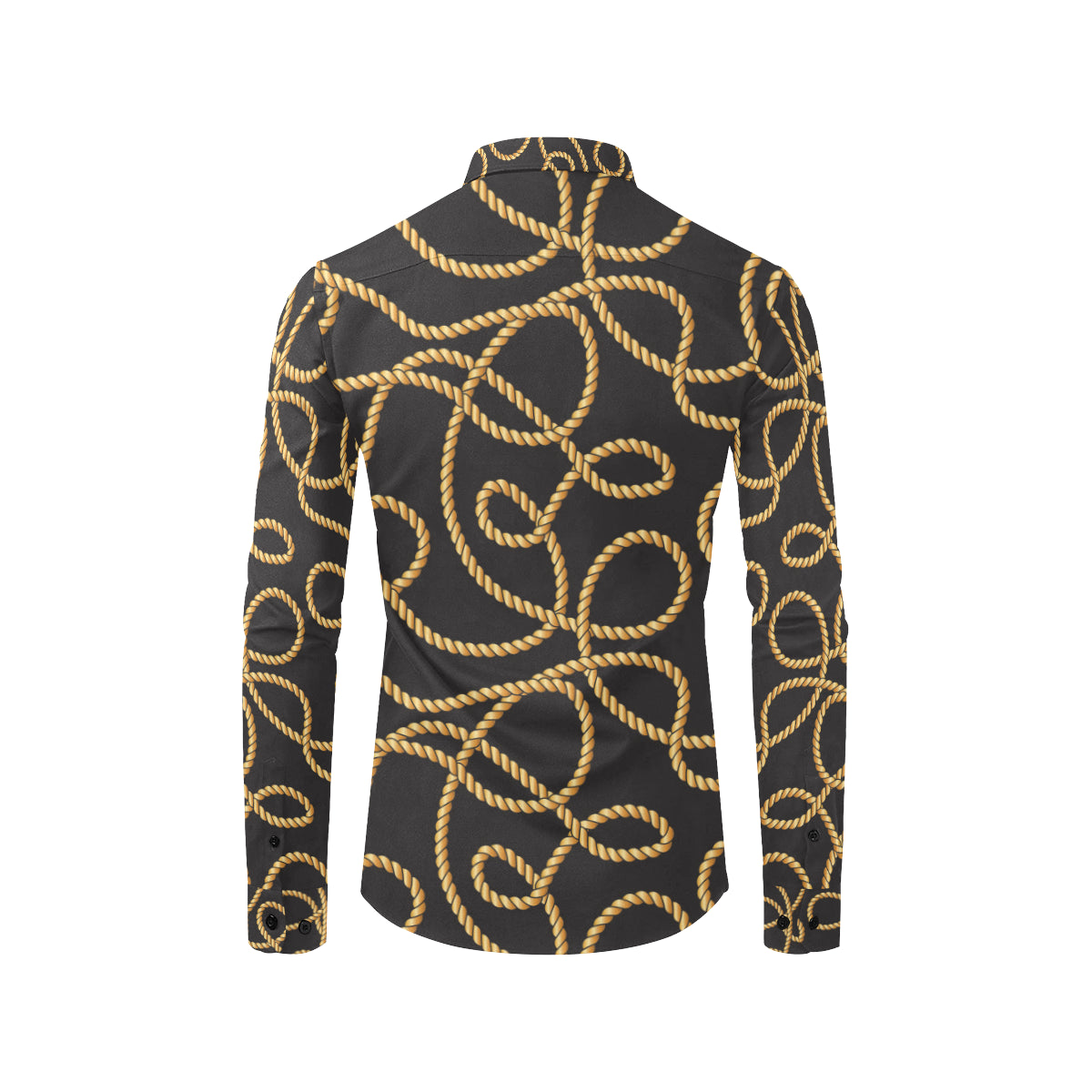 Rope Pattern Print Design A04 Men's Long Sleeve Shirt