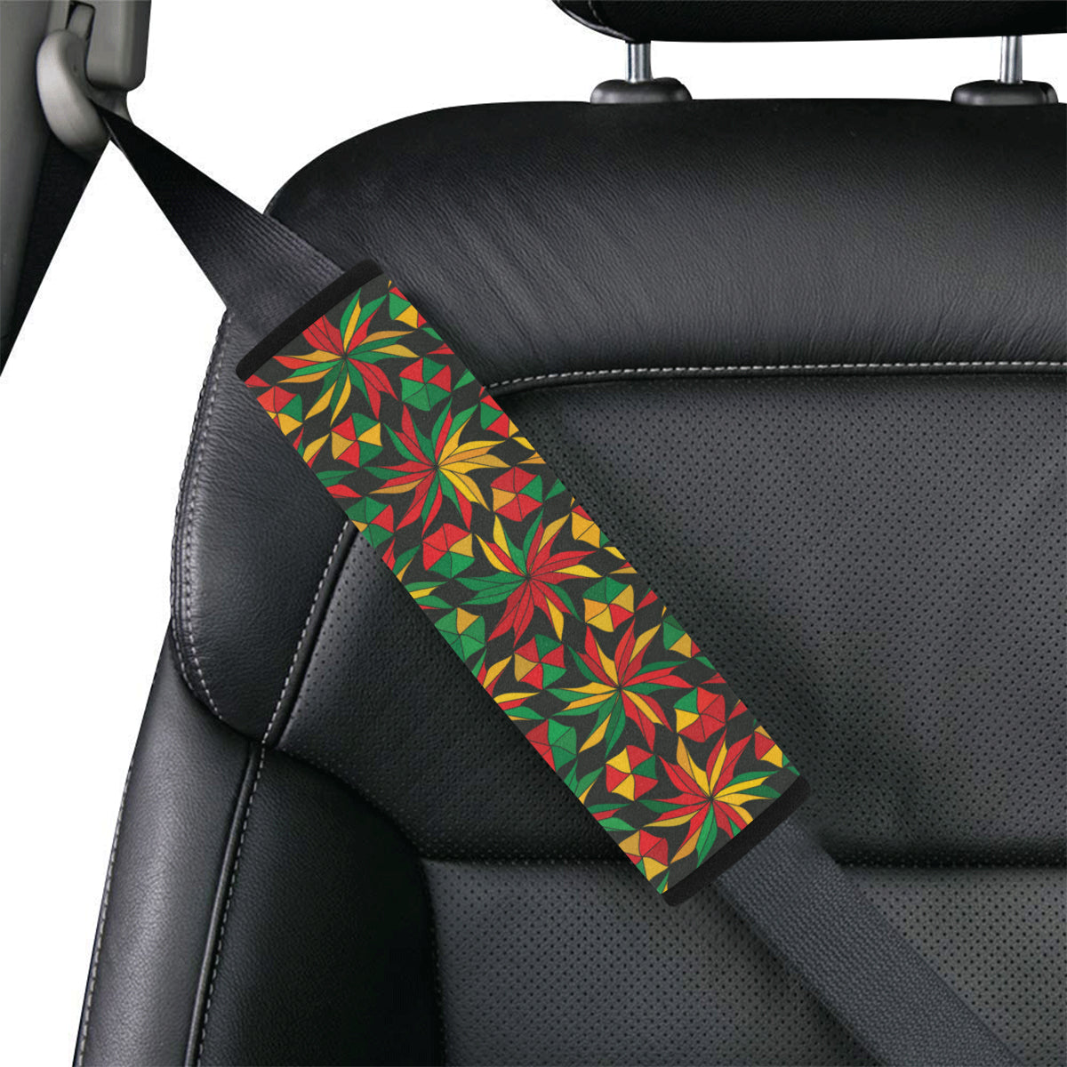 Rastafarian Pattern Print Design A03 Car Seat Belt Cover