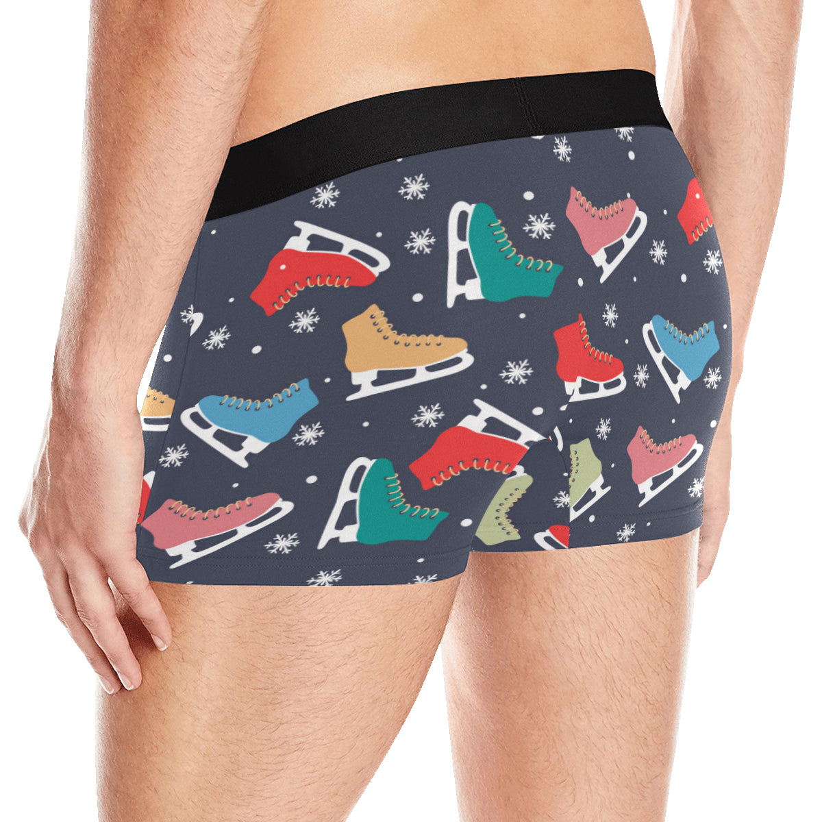 Ice Skate Pattern Print Design 04 Men's Boxer Briefs