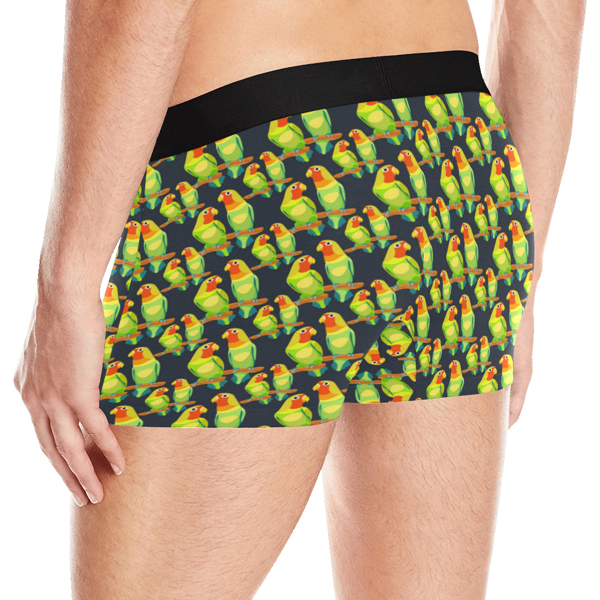 Lovebird Pattern Print Design 01 Men's Boxer Briefs