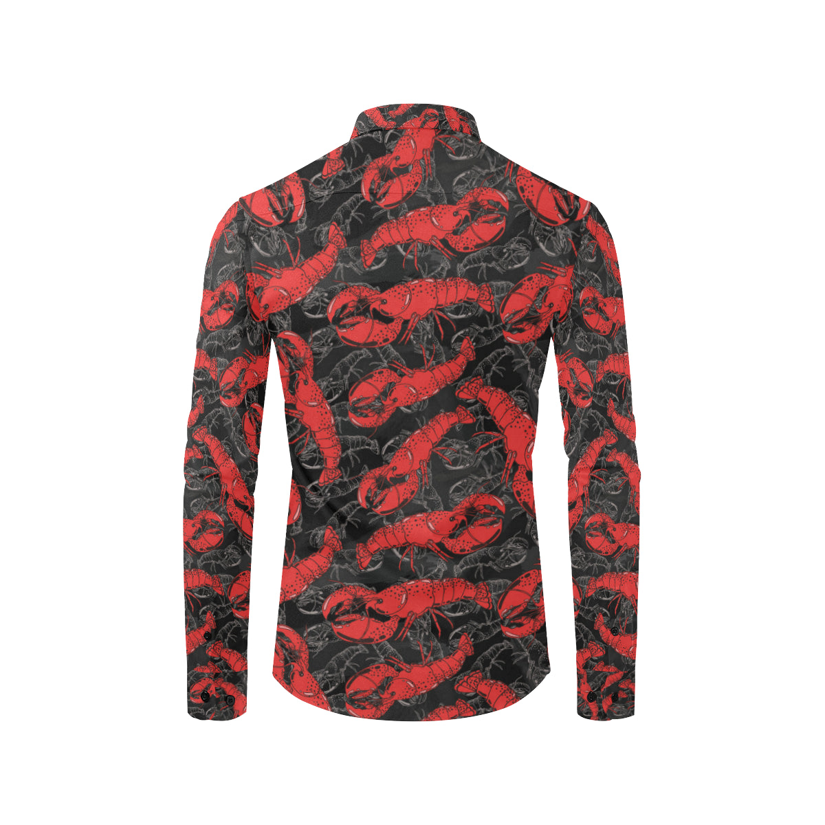 Lobster Pattern Print Design 04 Men's Long Sleeve Shirt