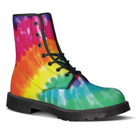 Tie Dye Women Leather Boots