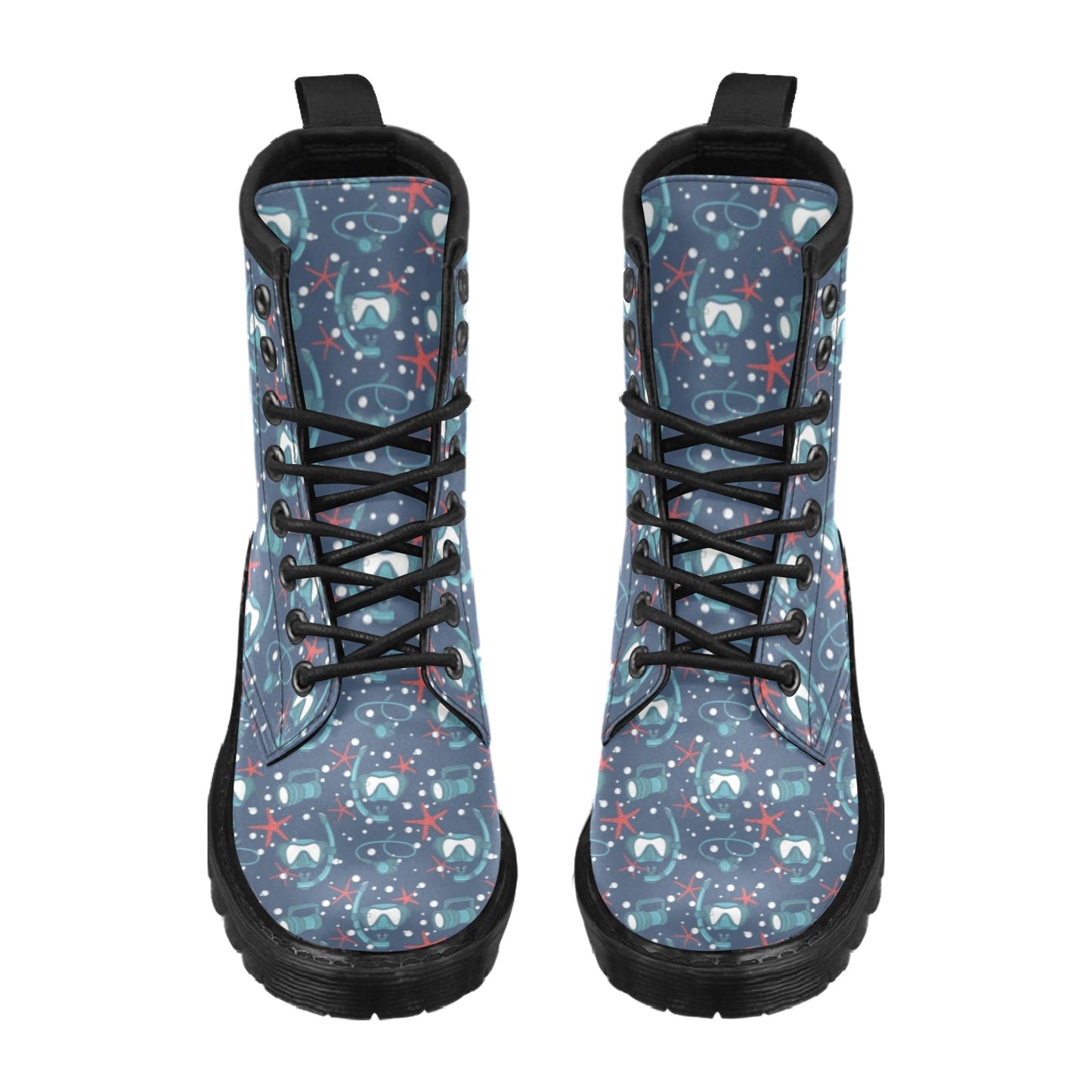 Scuba Equipment Print Design LKS302 Women's Boots