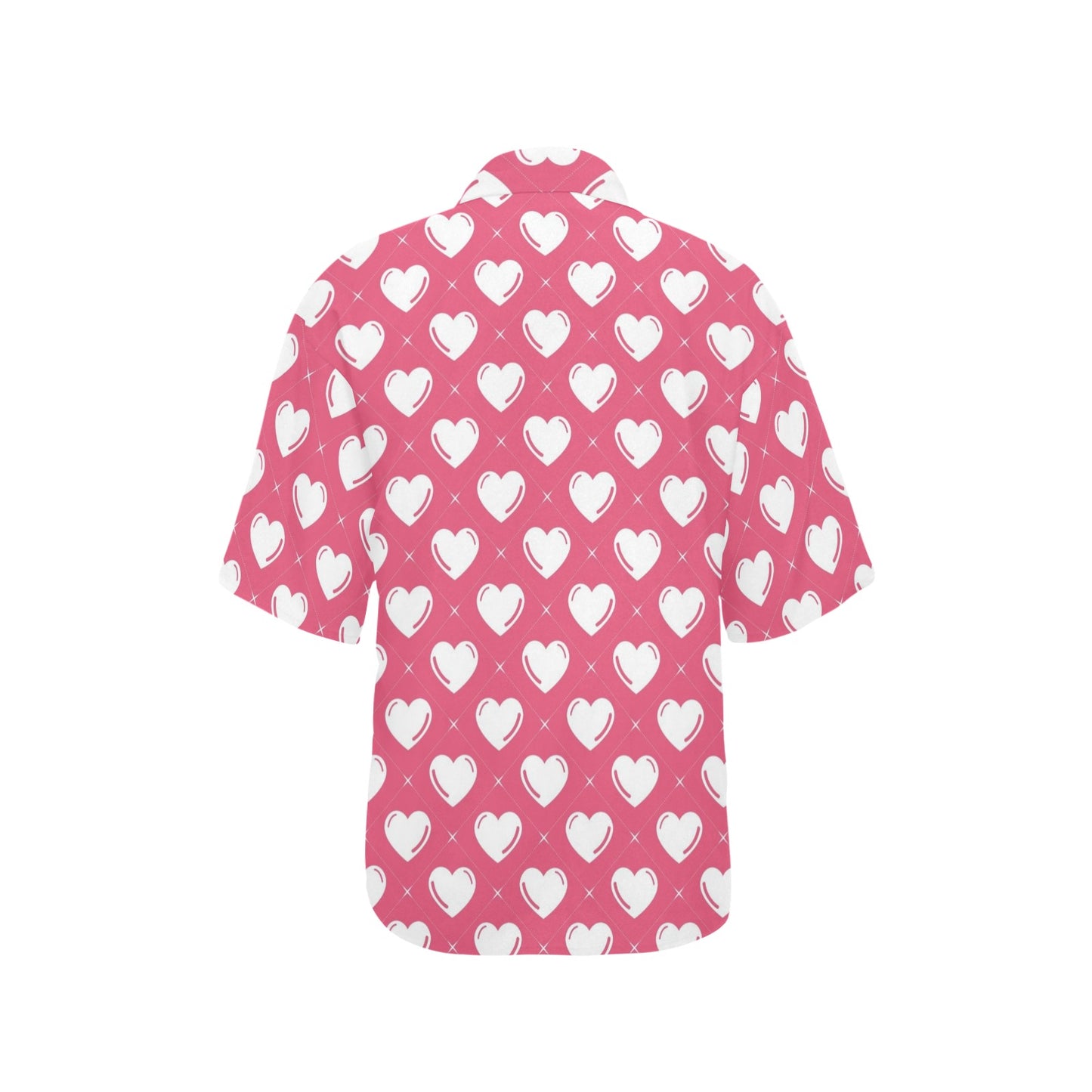 Heart Pattern Print Design HE07 Women's Hawaiian Shirt