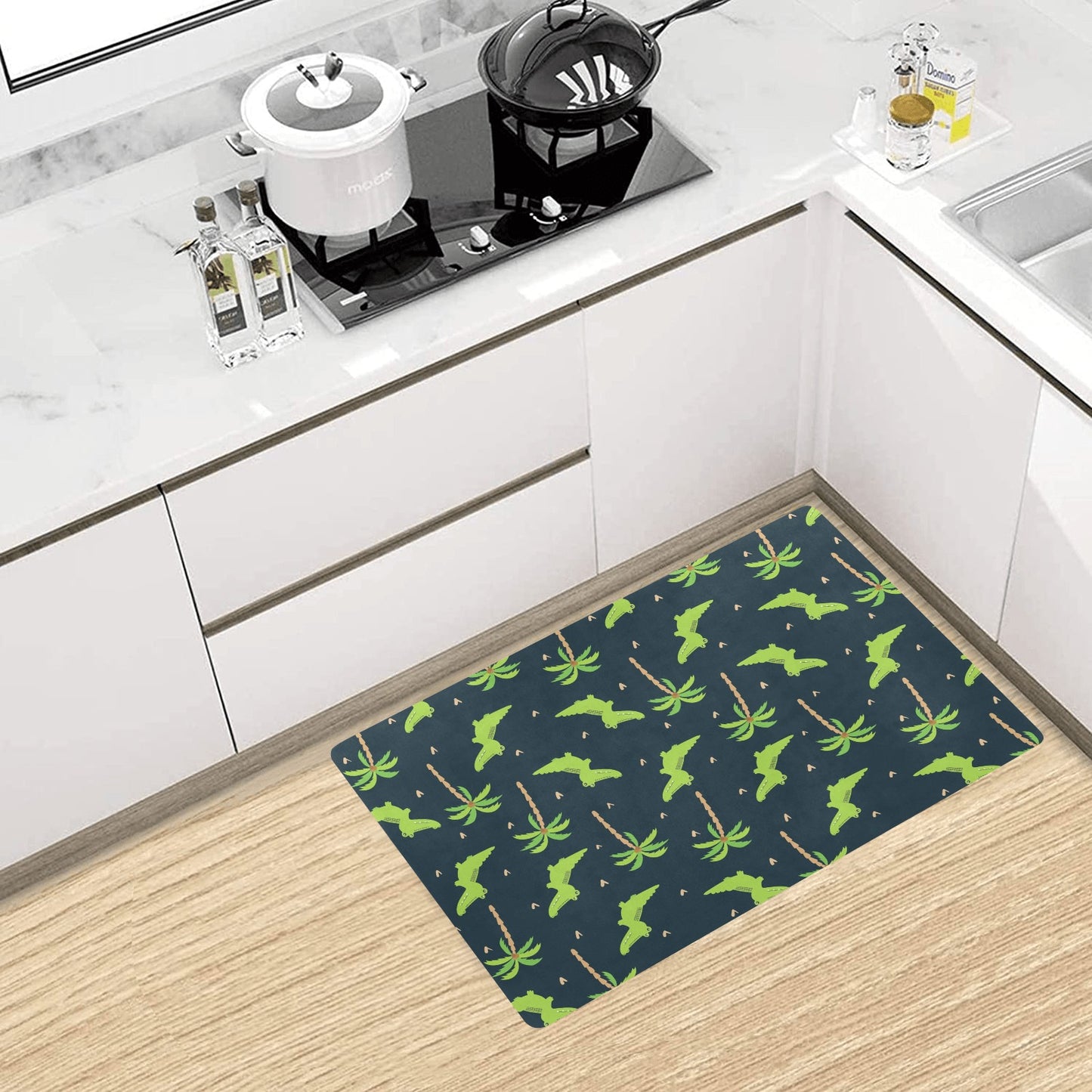 Alligator Pattern Print Design 02 Kitchen Mat