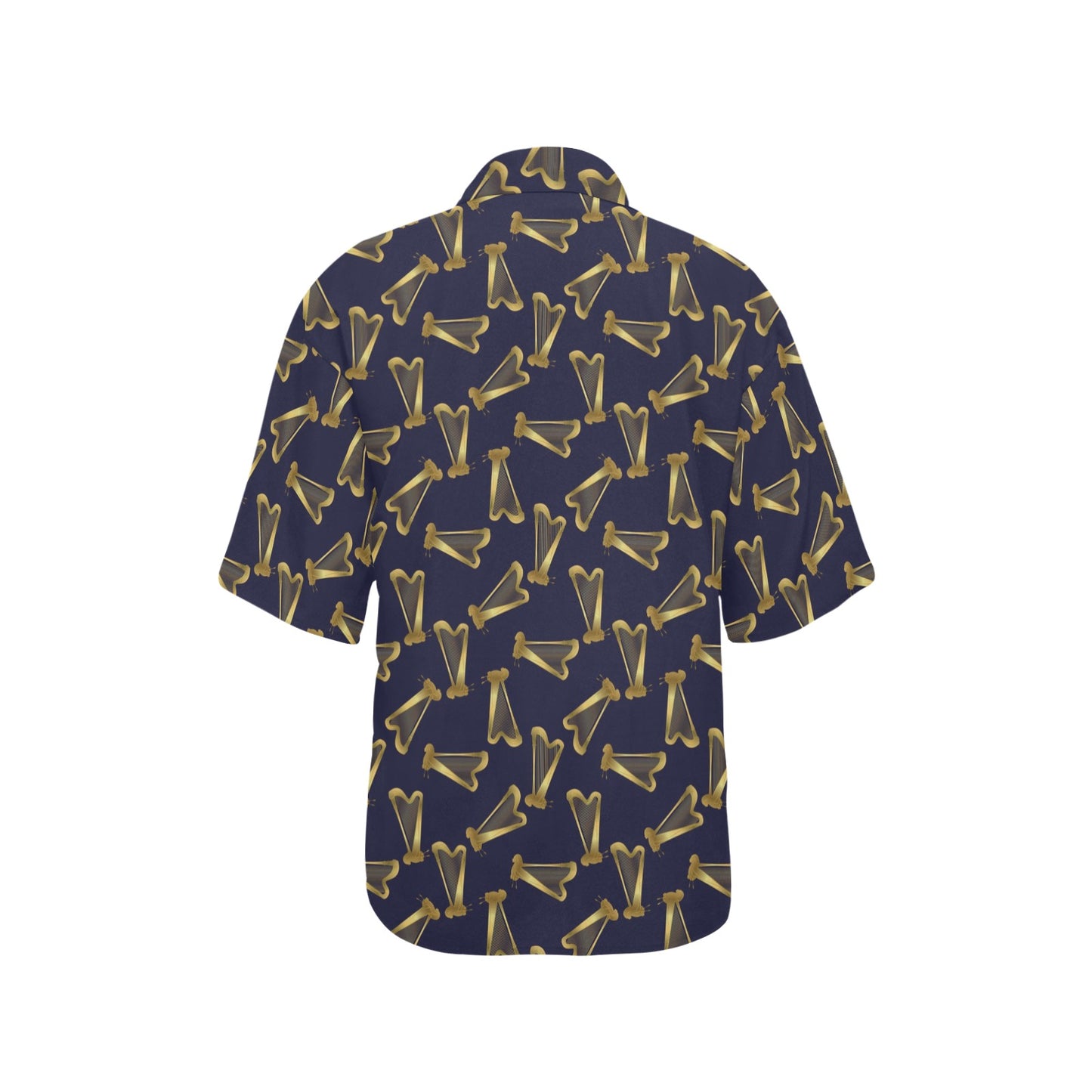 Harp Print Design LKS401 Women's Hawaiian Shirt