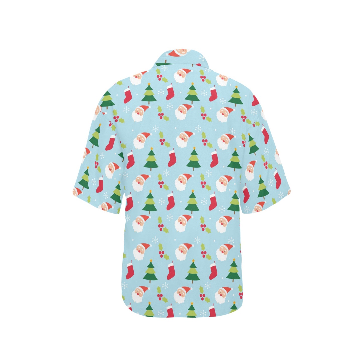 Santa Themed Print Design LKS301 Women's Hawaiian Shirt