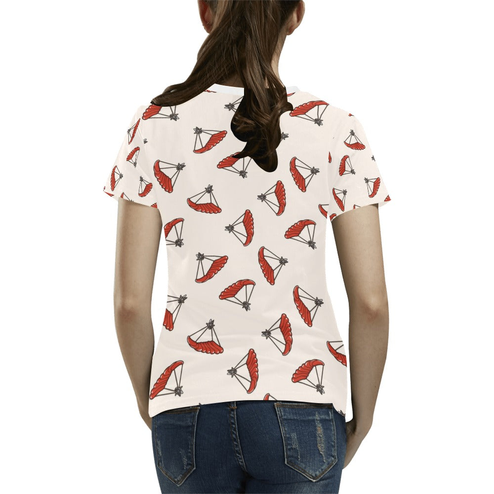 Skydiver Print Design LKS302 Women's T-shirt