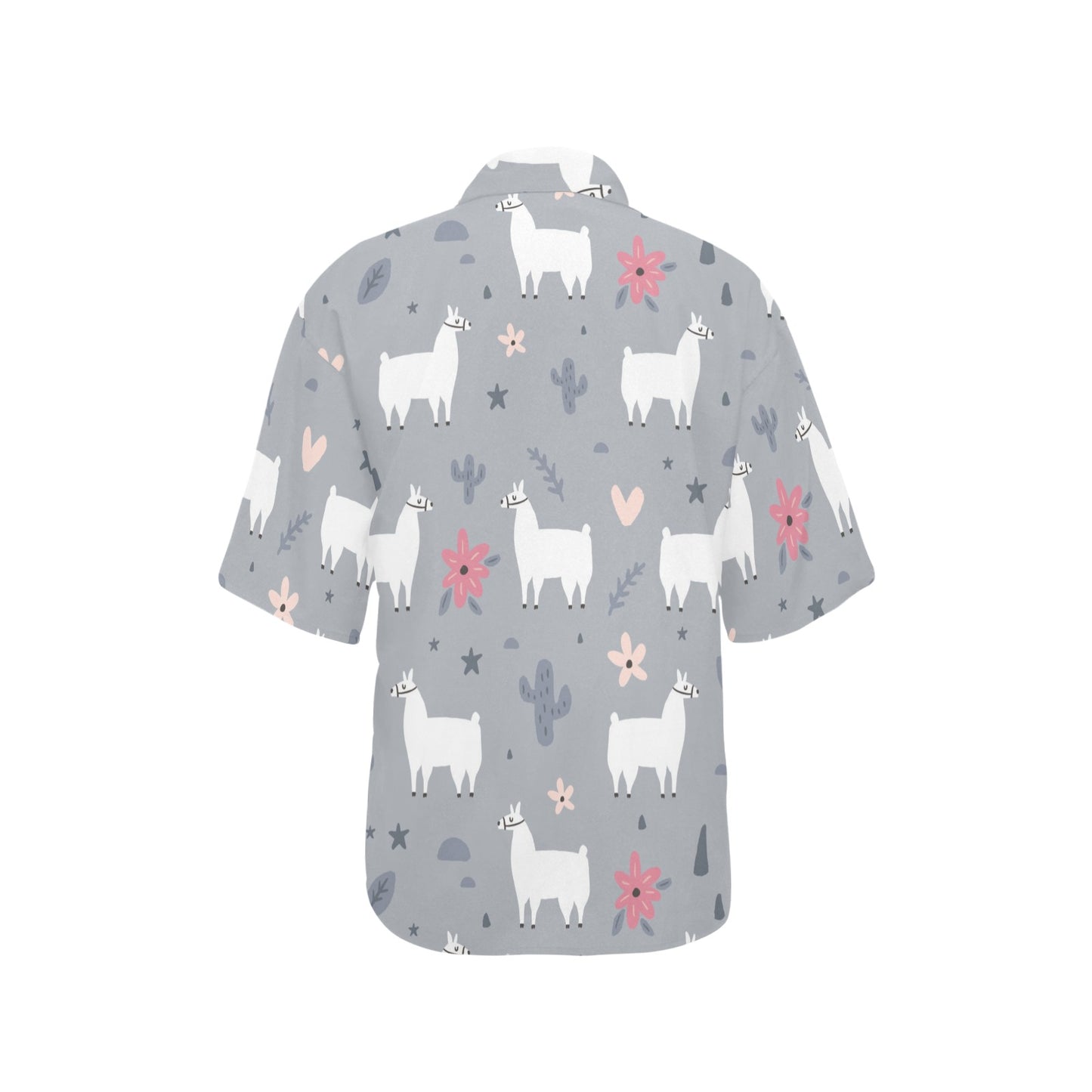 Llama Pattern Print Design 010 Women's Hawaiian Shirt