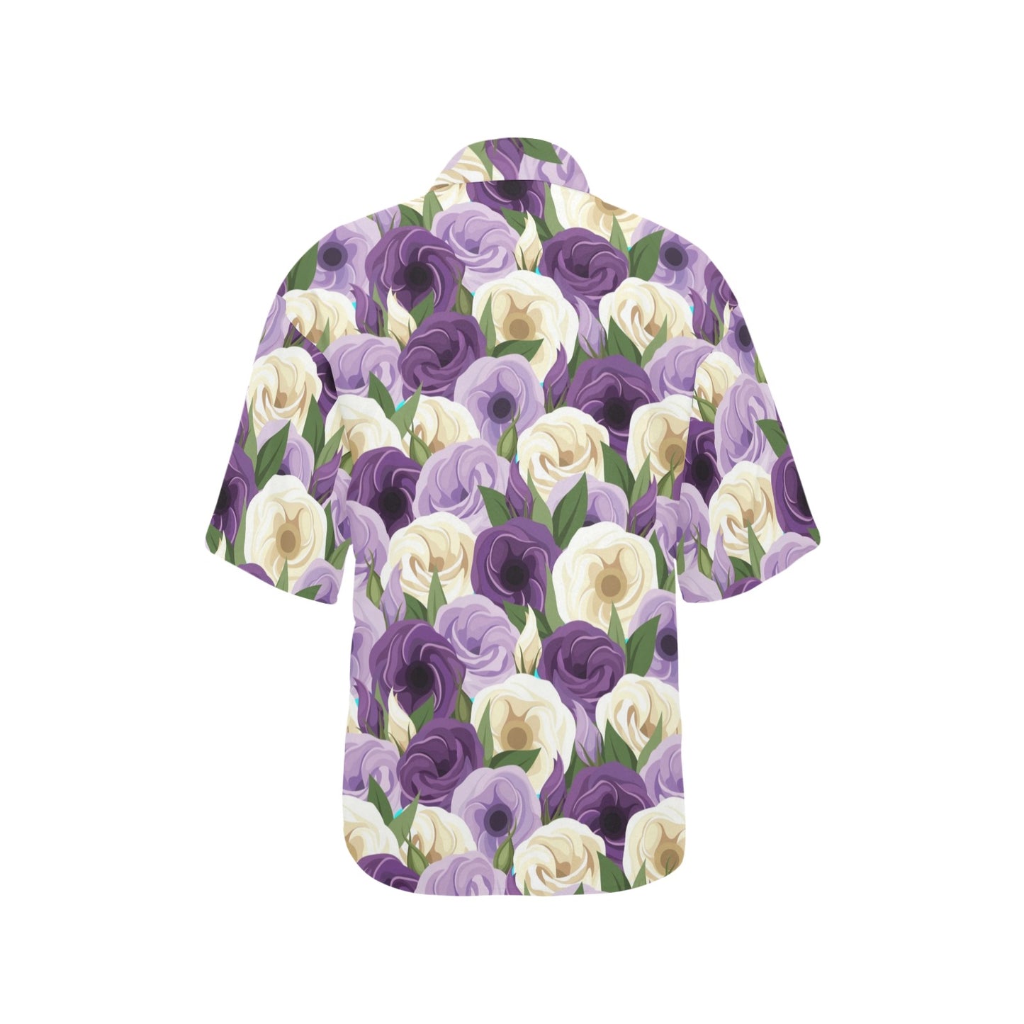 Lisianthus Pattern Print Design LT01 Women's Hawaiian Shirt