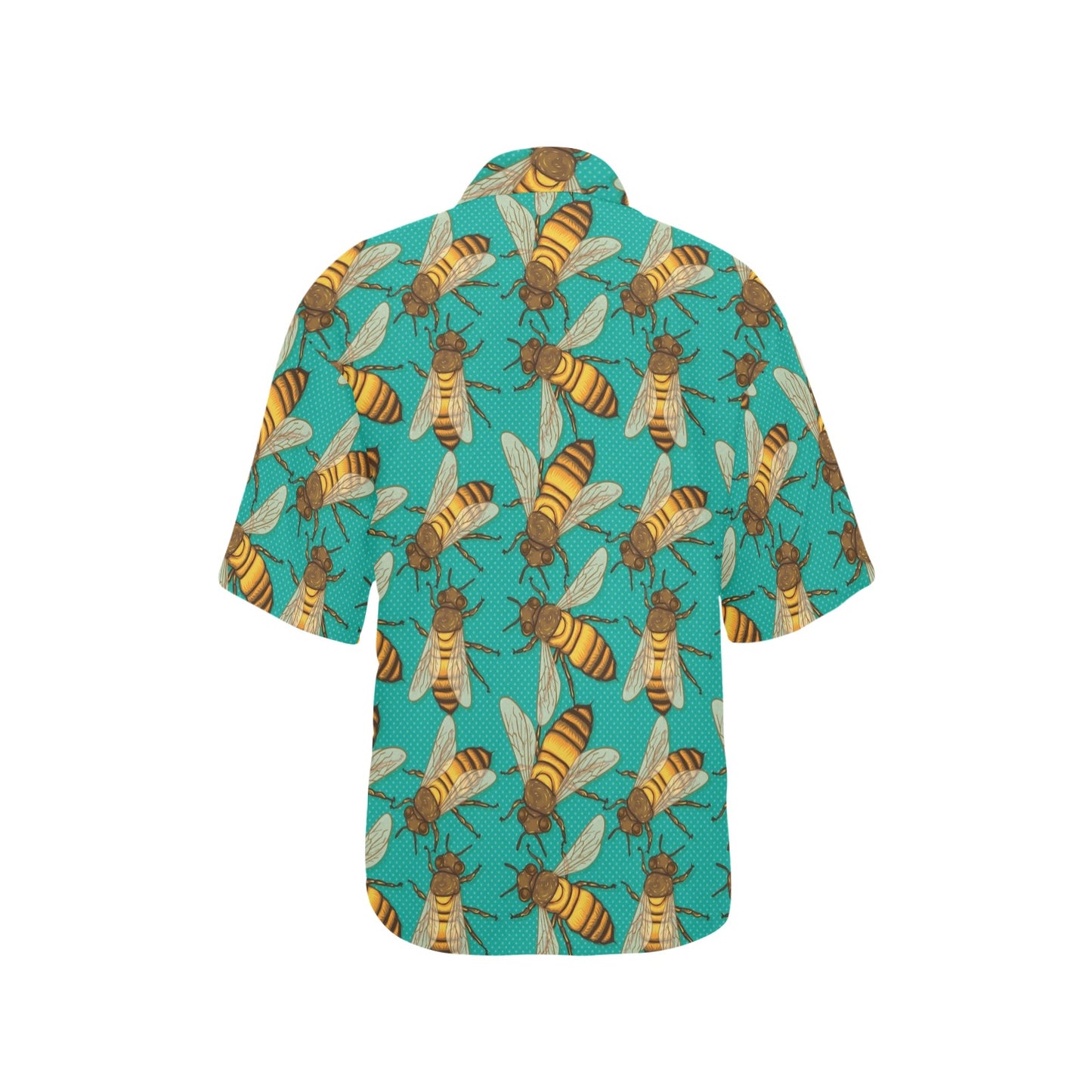 Bee Pattern Print Design BEE04 Women's Hawaiian Shirt