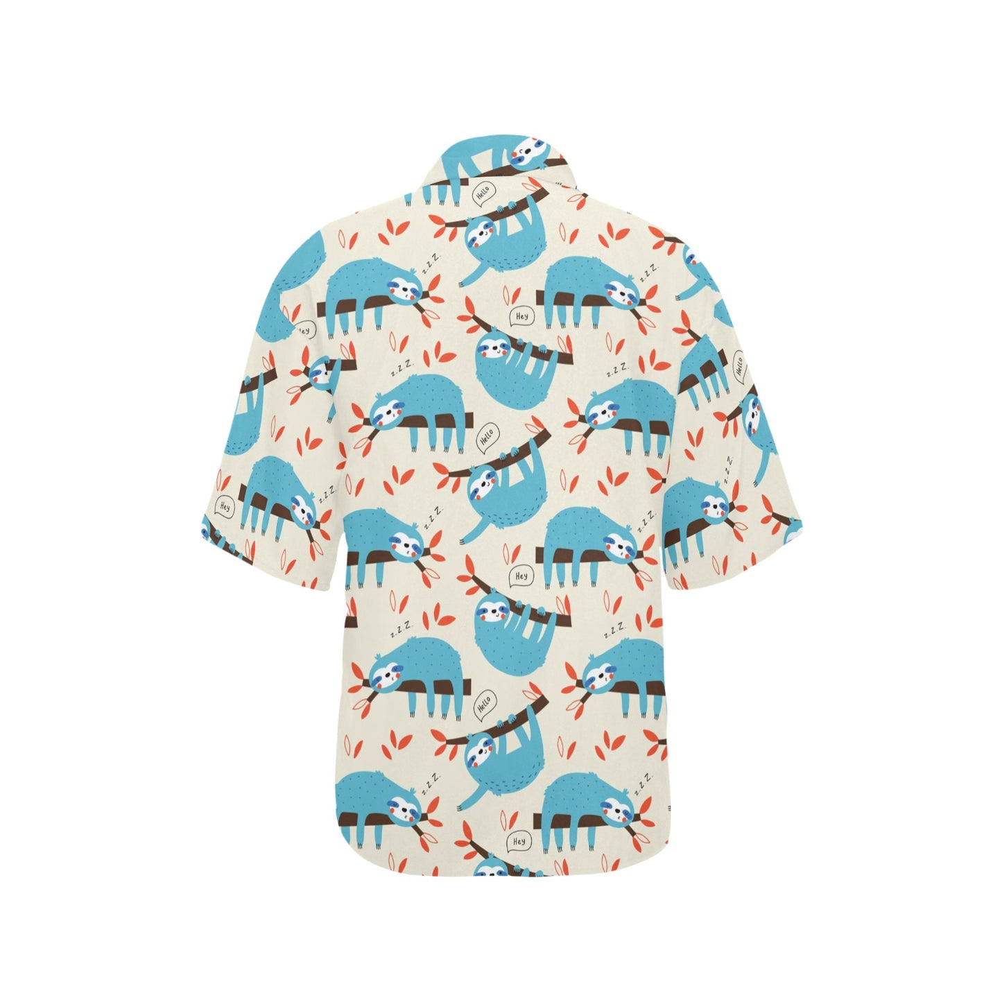 Sloth Print Design LKS3011 Women's Hawaiian Shirt
