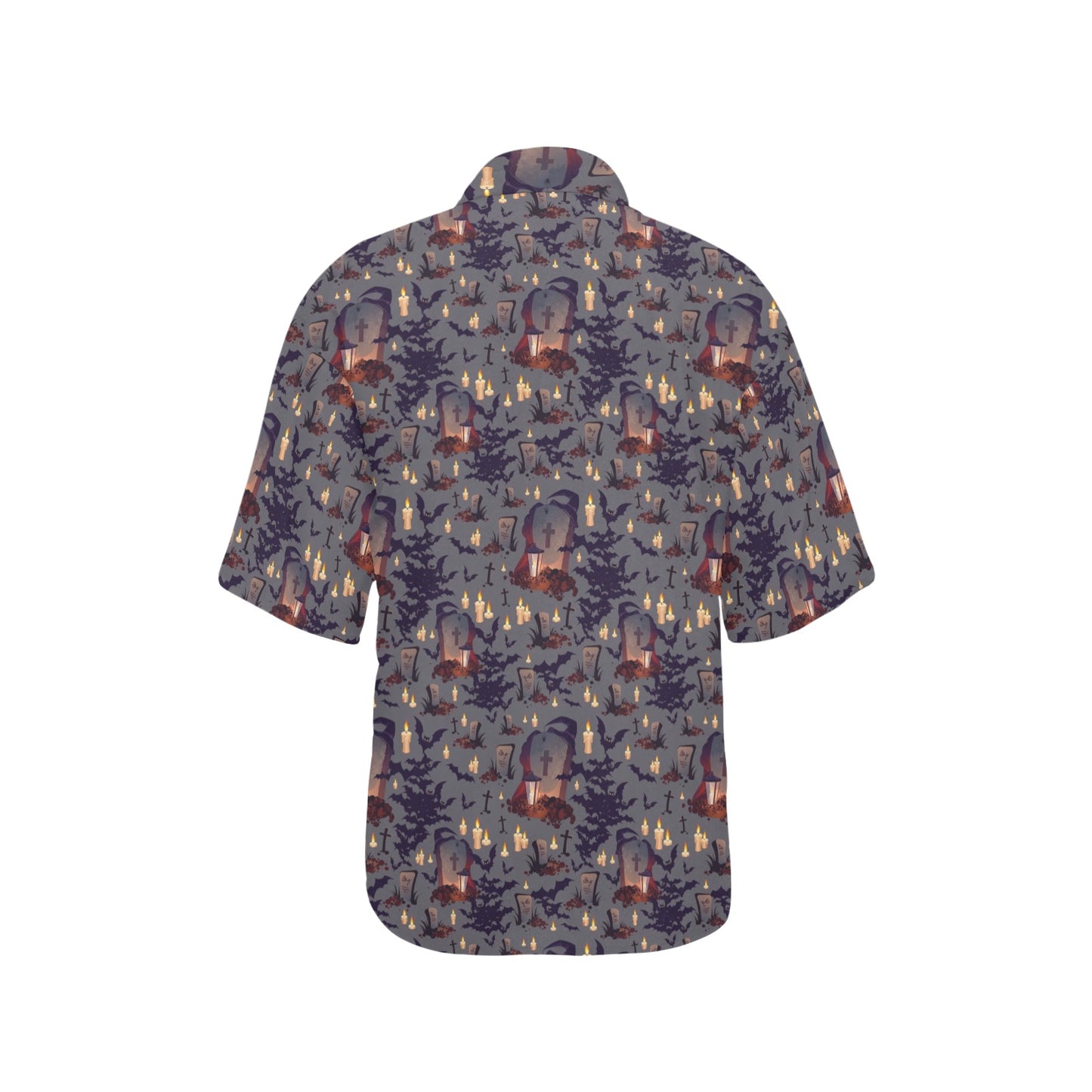 Creepy Graveyard Print Design LKS301 Women's Hawaiian Shirt