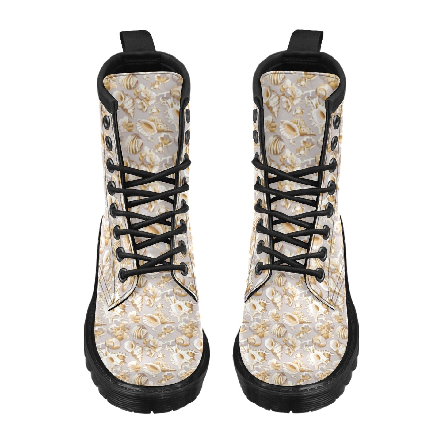 Seashell Print Design LKS309 Women's Boots