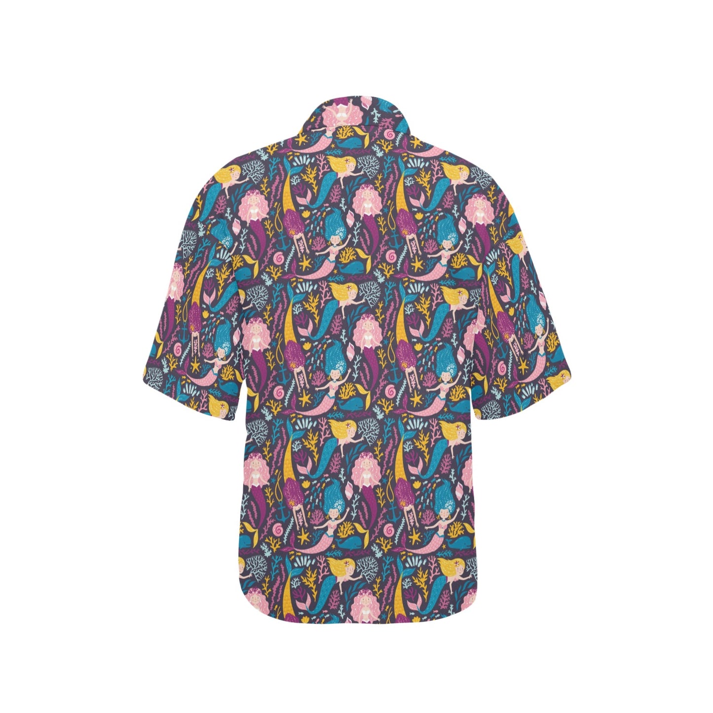 Mermaid Pattern Print Design 08 Women's Hawaiian Shirt