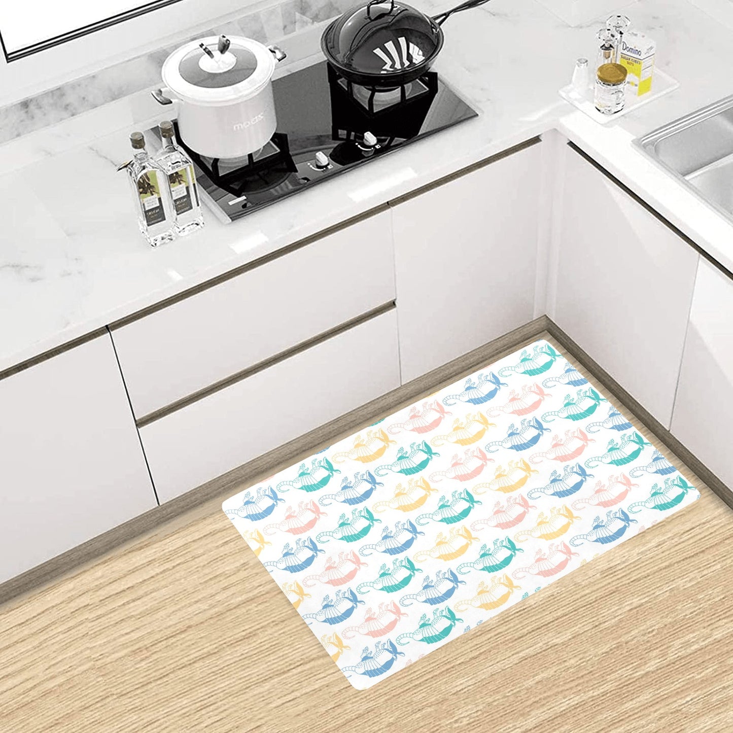 Armadillo Pattern Print Design 05 Kitchen Mat