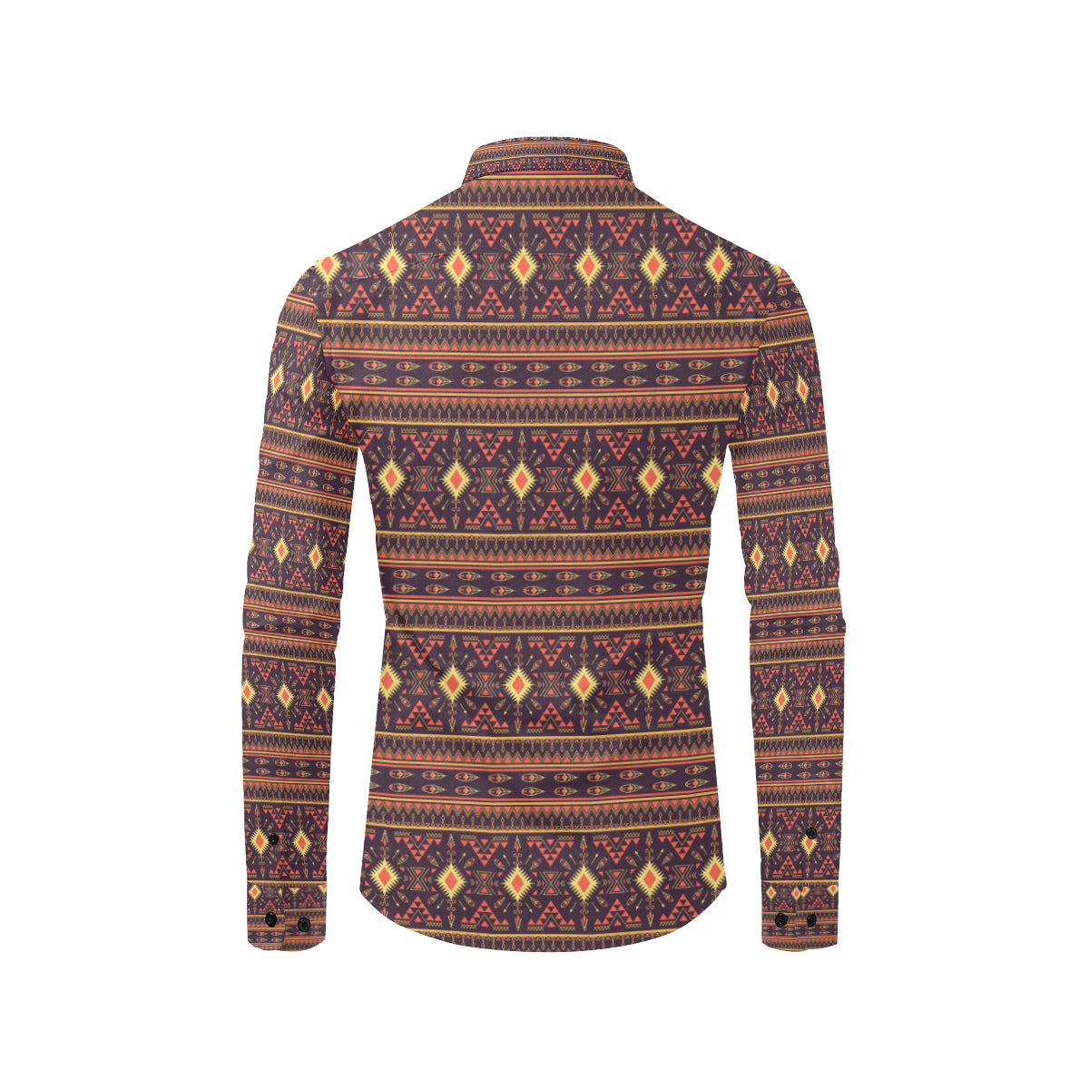 Southwest Ethnic Design Themed Print Men's Long Sleeve Shirt