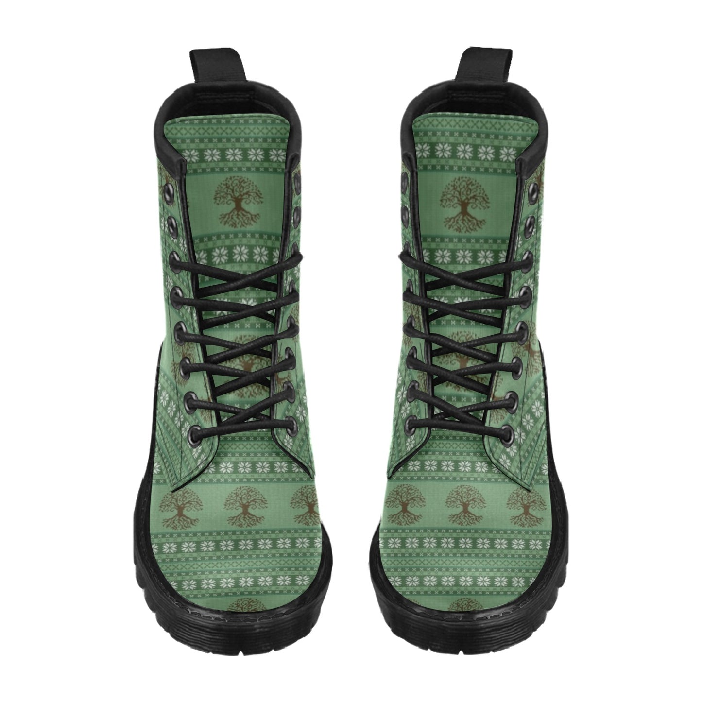 Tree Of Life Knit Style Print Design LKS301 Women's Boots