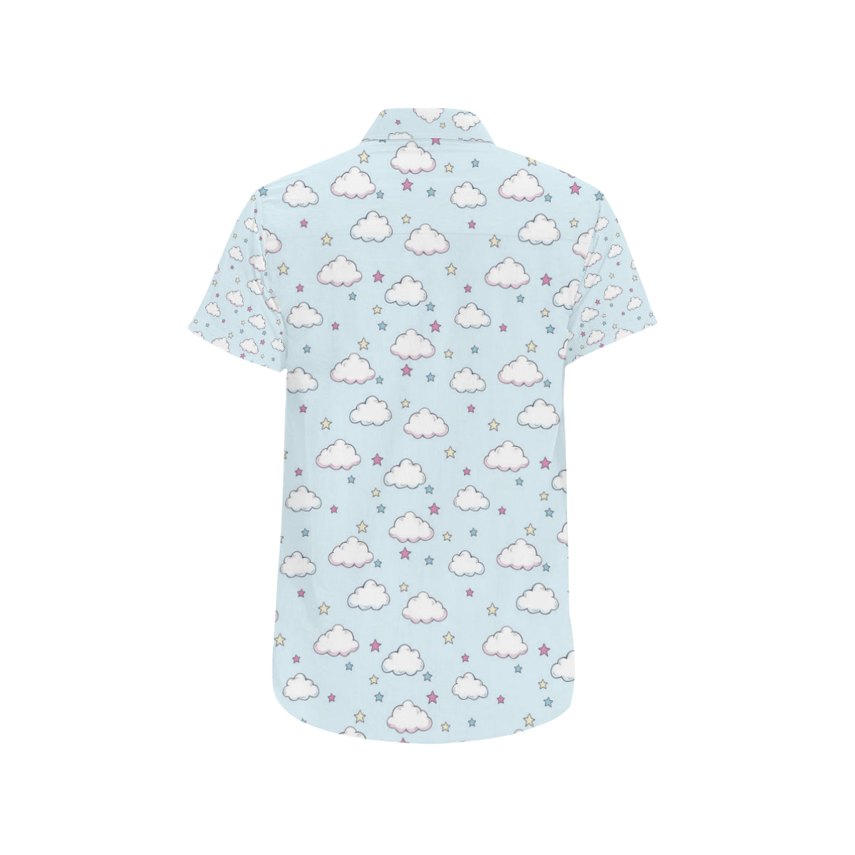 Cloud Pattern Print Design 01 Men's Short Sleeve Button Up Shirt