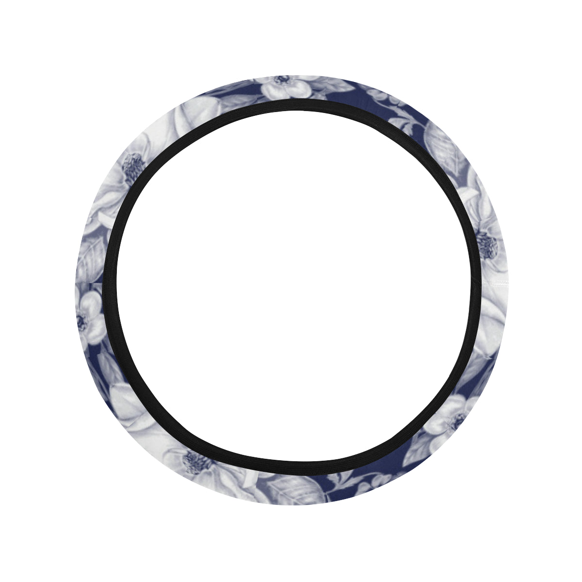 Floral Infrared Pattern Steering Wheel Cover with Elastic Edge