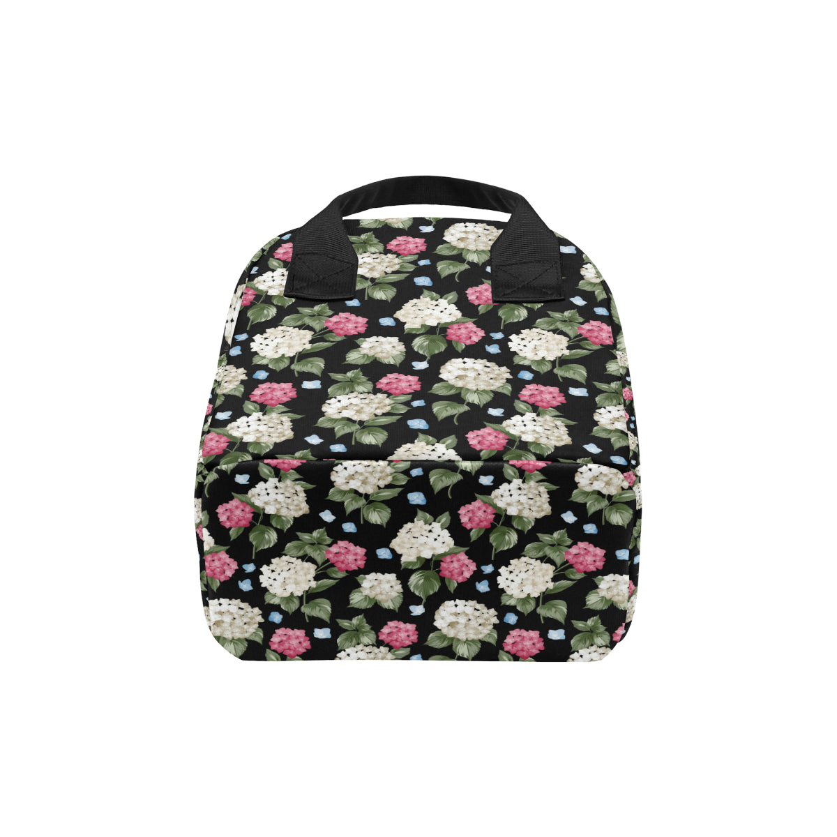 Hydrangea Pattern Print Design HD09 Insulated Lunch Bag