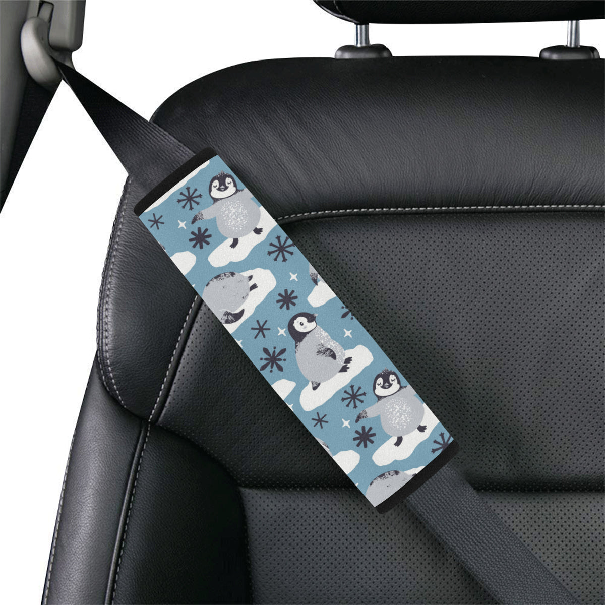 Penguin Pattern Print Design A05 Car Seat Belt Cover