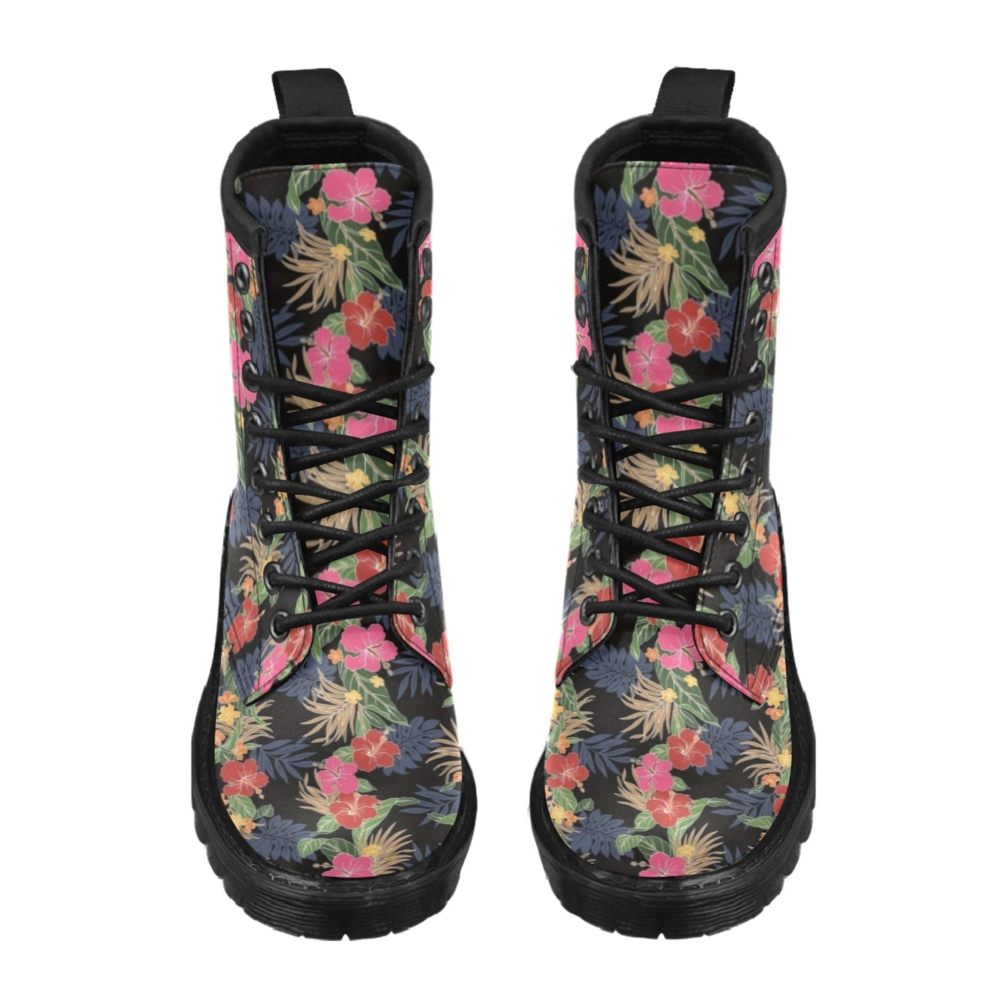 Hawaiian Themed Pattern Print Design H011 Women's Boots